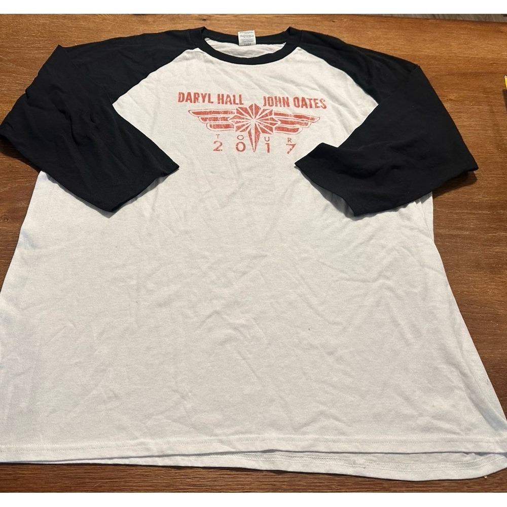 2017 Daryl HALL John OATES Concert Tour Shirt 3/4 Sleeve Hall & Oates Size 2XL